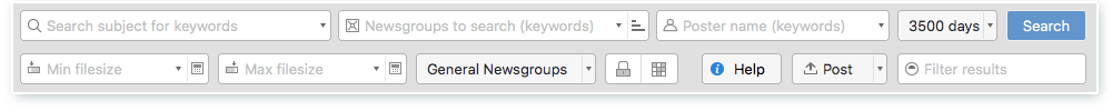 Usenetic MegaSearch options Usenetic MegaSearch options